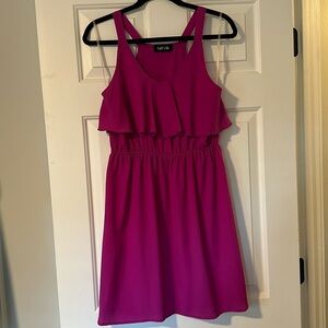 Fabrik magenta lightweight summer mini dress size large.